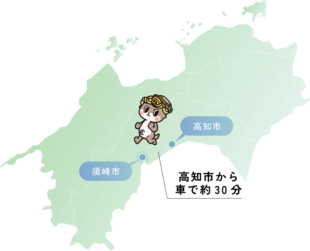 須崎市の地図