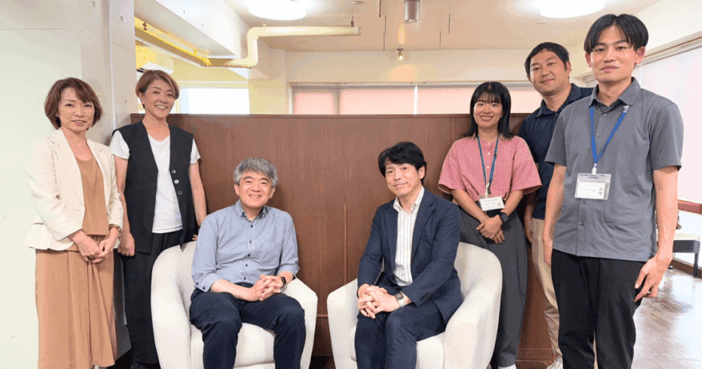 東京大学・藤本先生、坂井先生が「りあん」を訪問の様子