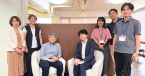 東京大学・藤本先生、坂井先生が「りあん」を訪問の様子