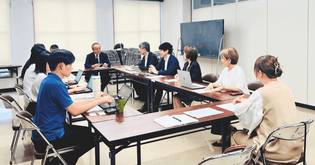 東京大学・藤本先生、坂井先生が「りあん」を訪問の様子